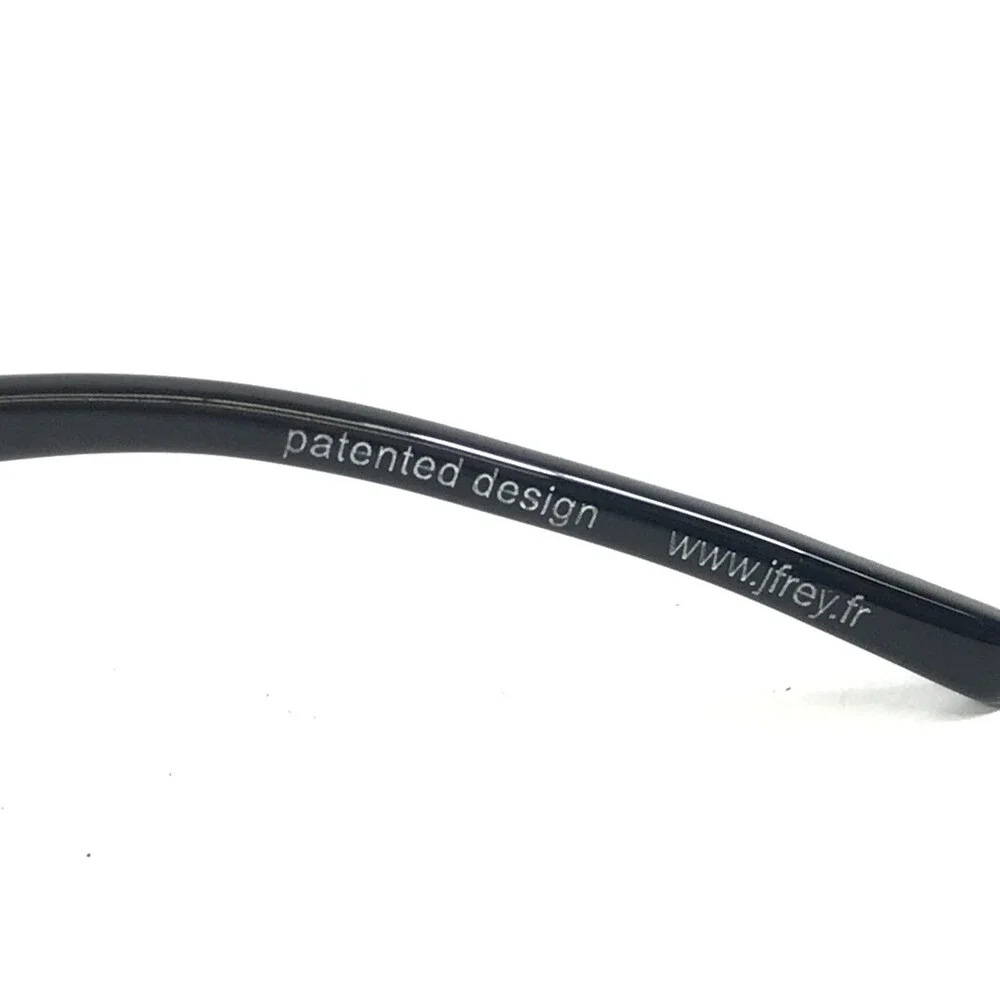 J.F. Rey Eyeglasses Frames JF2586 0060 Matte Black Orange Woven 55-18-145